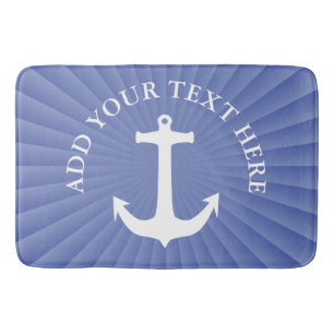 Anchor white + your backgrpund & ideas bath mat