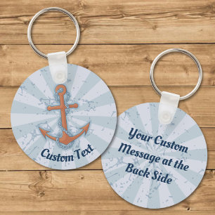 Anchor with Chain Keychain