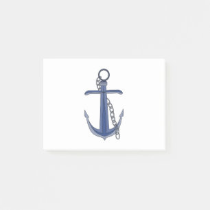 Anchor with chain post-it notes