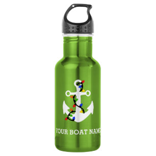 Anchor with Christmas Lights Nautical 532 Ml Water Bottle
