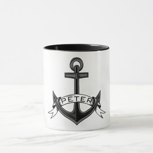 Anchor With Ribbon Mug (Center)