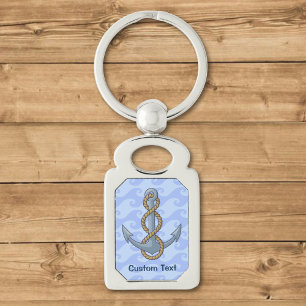 Anchor with Rope Key Ring