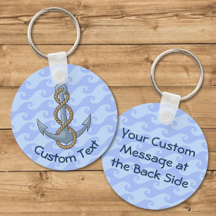 Anchor with Rope Keychain