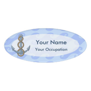 Anchor with Rope Name Tag
