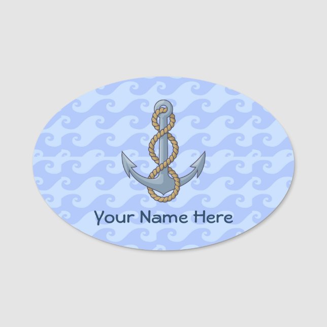 Anchor with Rope Name Tag (Front)