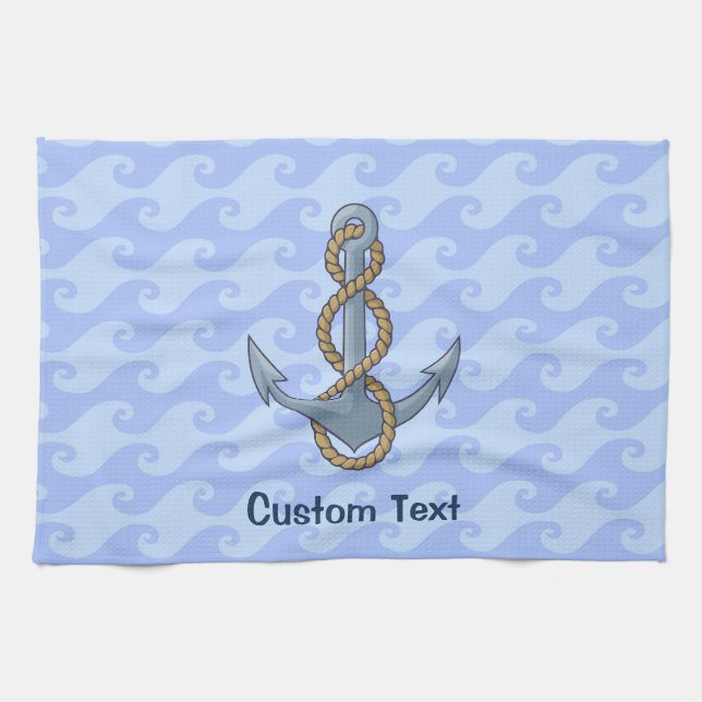 Anchor with Rope Tea Towel (Horizontal)
