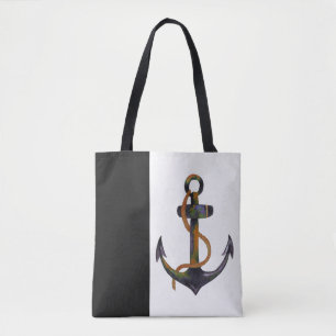 ANCHOR with Rope - watercolor painting Tote Bag