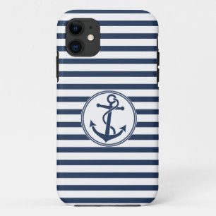 Anchor with Stripes iPhone 11 Case