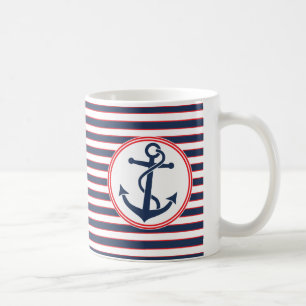 Anchor with Stripes Coffee Mug