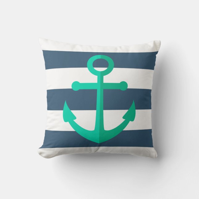 Anchor with Stripes Cushion (Front)