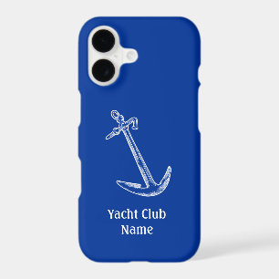 Anchor Yacht Club Name Template Blue Wood