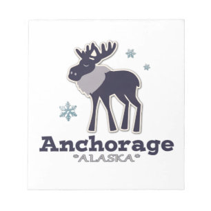Anchorage Alaska blue moose winter Notepad