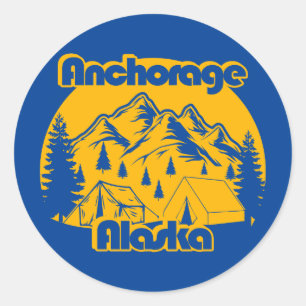 Anchorage Alaska Classic Round Sticker