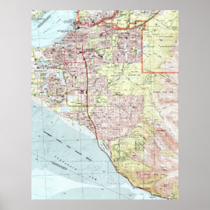 Anchorage Alaska Map (1994) Poster