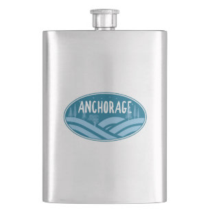 Anchorage Alaska Outdoors Hip Flask
