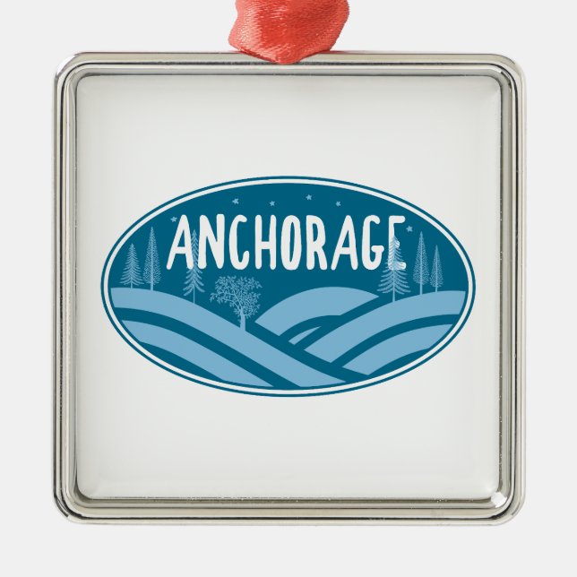 Anchorage Alaska Outdoors Metal Ornament (Front)