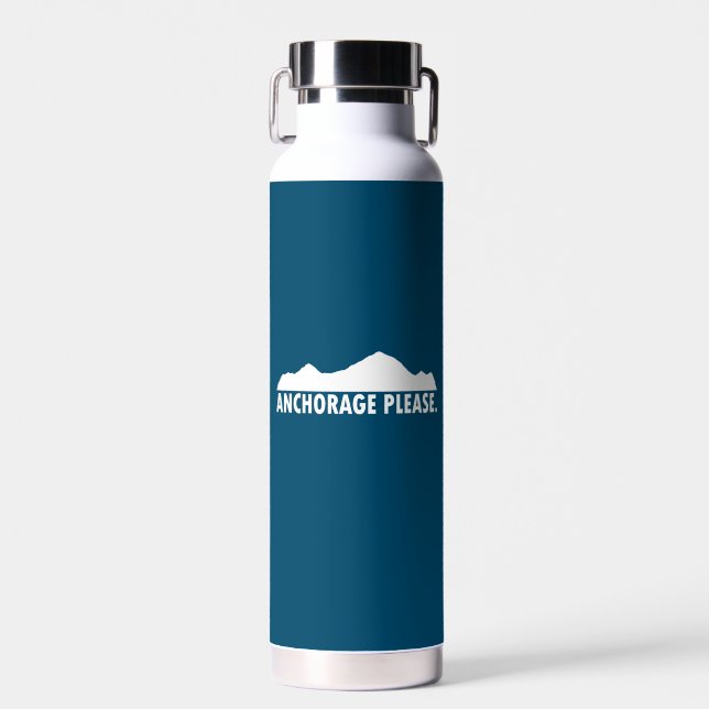 Anchorage Alaska Please Water Bottle (Front)