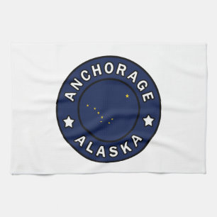 Anchorage Alaska Tea Towel