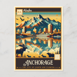 Anchorage, Alaska Vintage Postcard