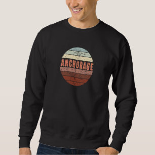 Anchorage Alaska Waikiki Beach Sunset 4 Sweatshirt