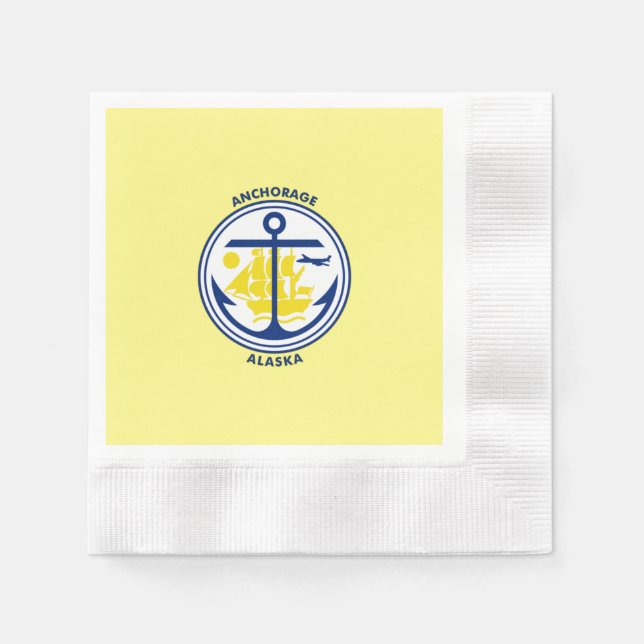 Anchorage city flag napkin (Front)