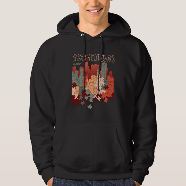 Anchorage In Alaska Travel Souvenir Hoodie (Front)