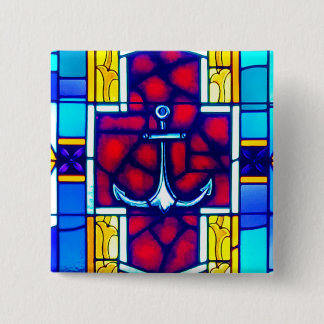 Anchored 15 Cm Square Badge