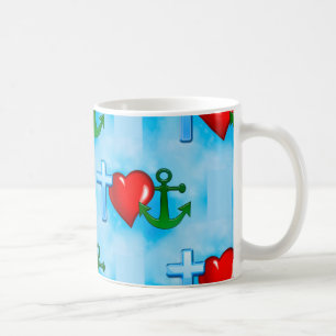 anchored by jesus coffee mug