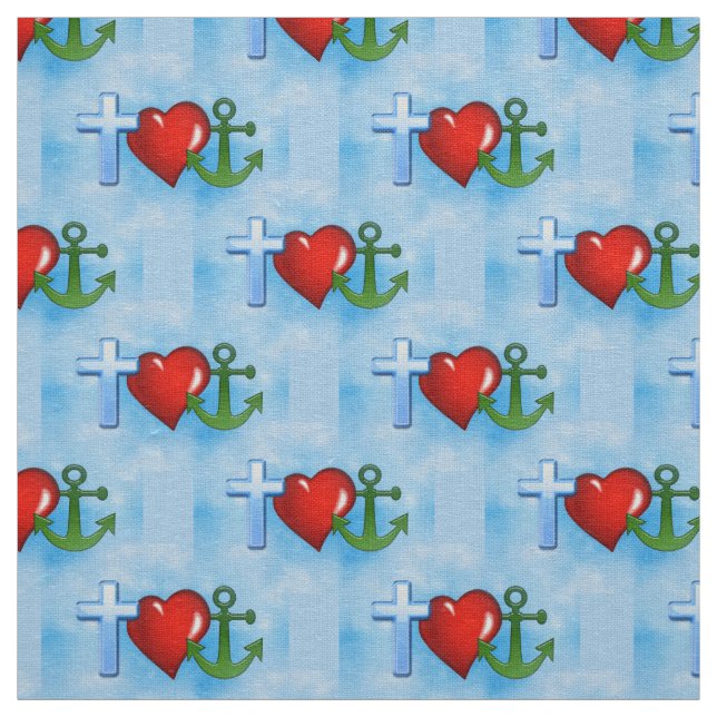 anchored by jesus fabric (Swatch)