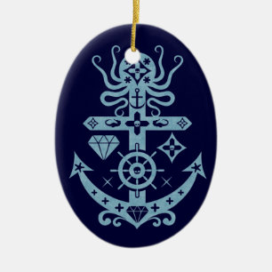 Anchored Ceramic Ornament