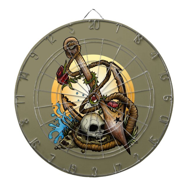 Anchored Dartboard (Front)