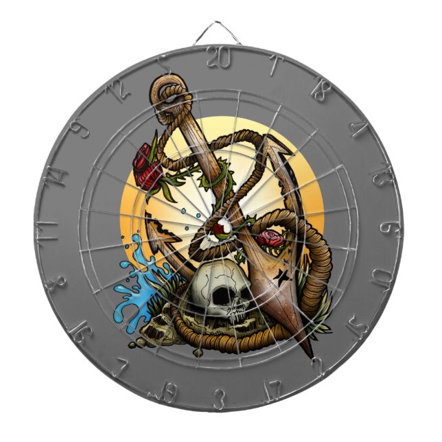 Anchored   dartboard (Front)