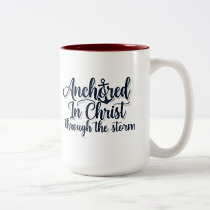 Anchored in Christ Two-Tone Coffee Mug