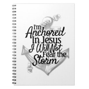Anchored In Jesus Scripture Coastal Christian Notebook