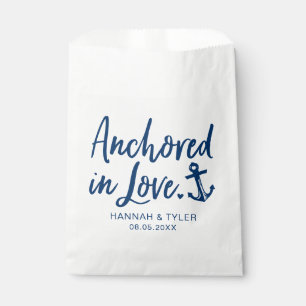 Anchored In Love Beach Nautical Wedding Favour Bag