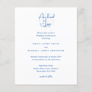 Anchored in Love Modern Nautical Wedding Invites