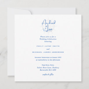 Anchored in Love Nautical Wedding Invitation