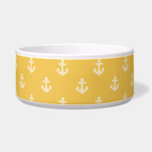 Anchored in Yellow Sunshine Dog Bowl