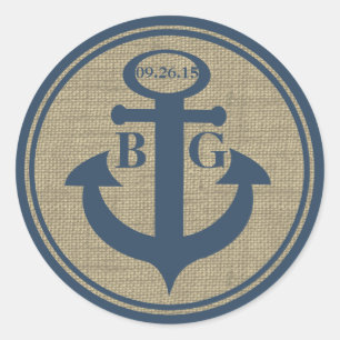 Anchored with Love Classic Round Sticker