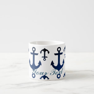 Anchors Ahoy Nautical Espresso Cup
