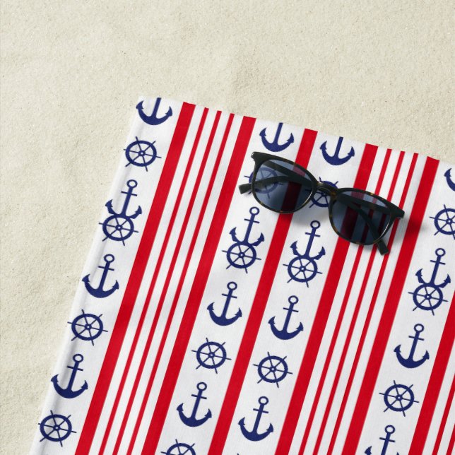 Anchors Away Beach Towel (In Situ)