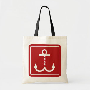 Anchors Away Budget Tote - Red and White Bag