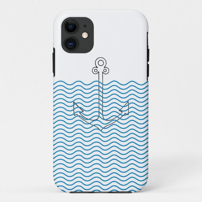 Anchor's Away! Girly Nautical Retro iPhone 5 Cover (Back)