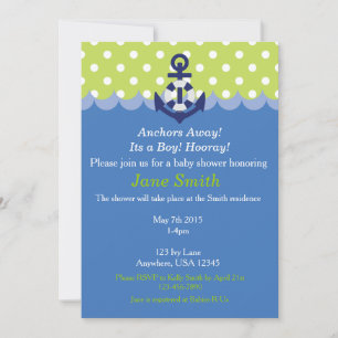Anchors Away, It's a Boy! Hooray! Invitation
