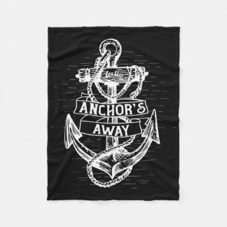 Anchors Away Men's And Women's Sailor Boat Captain Fleece Blanket