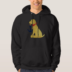 Anchors Away Nautical Golden Retriever Dog Hoodie