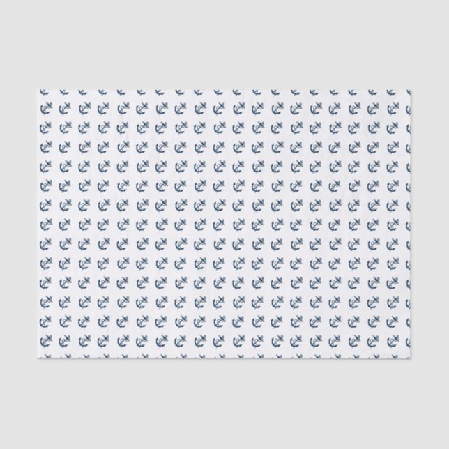Anchors Away Nautical Personalise Tissue Paper (Front)