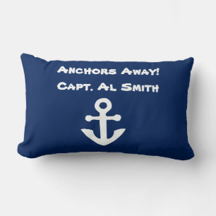 Anchor's Away Sailing Nautical Lumbar Cushion