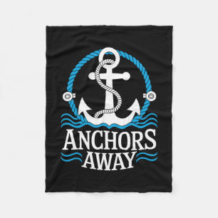 Anchors Away Shirt Couple Cruise Funny Cruise Ship Fleece Blanket