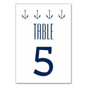 "Anchors Away" Table Cards